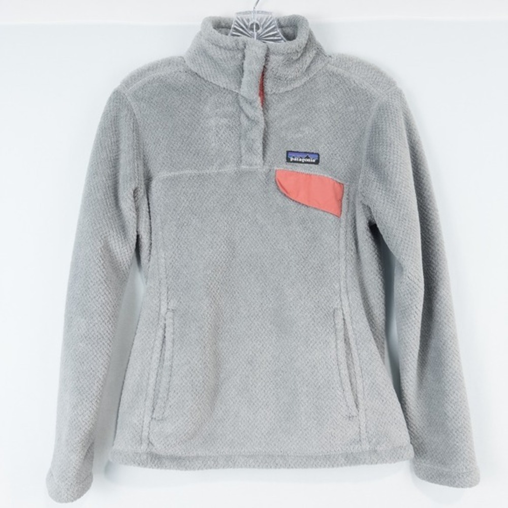 Patagonia‎ Re-Tool Snap-T Fleece Pullover Womens XS Gray Pink Gorpcore Granola